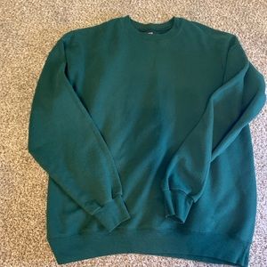 3 FOR $20// plain green sweatshirt